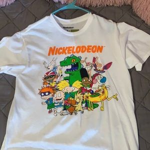 white cartoon shirt